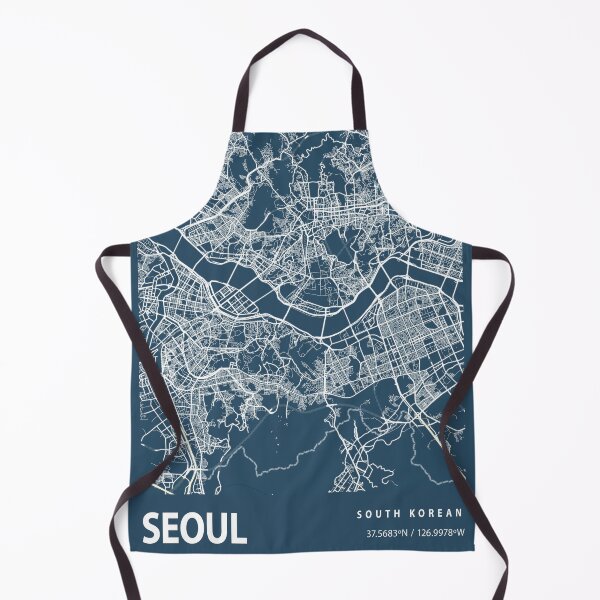 Artikelvorschau, Seoul Blaupause Stadtplan entworfen und verkauft von Peek-Designs.