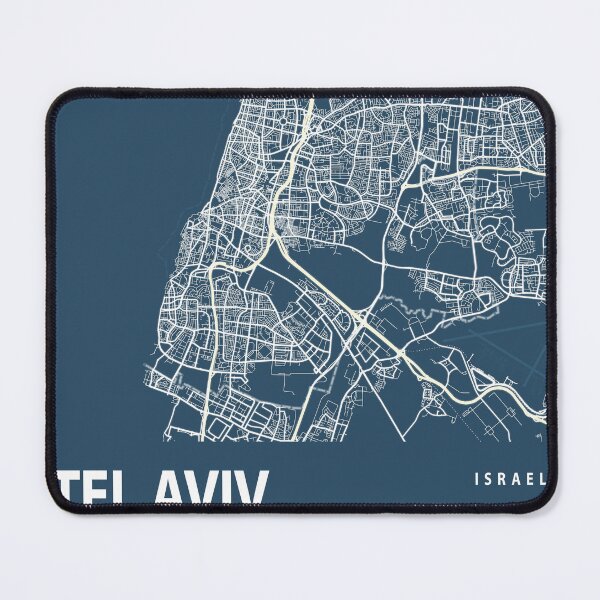 Item preview, Tel Aviv Blueprint City Map designed and sold by Peek-Designs.
