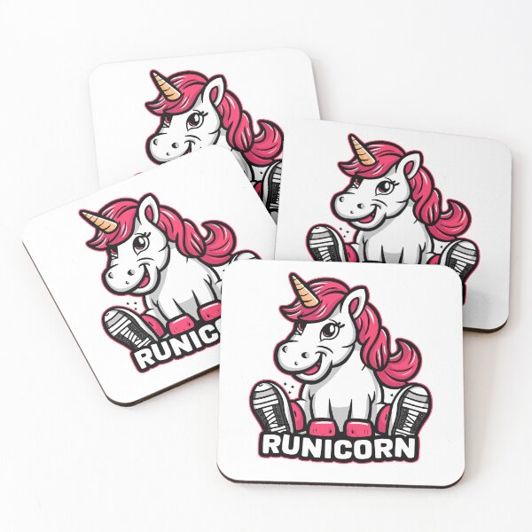 Item preview, Cute Unicorn with Pink Hair and Oversized Running Shoes - "Runicorn" Design designed and sold by BNCH44.