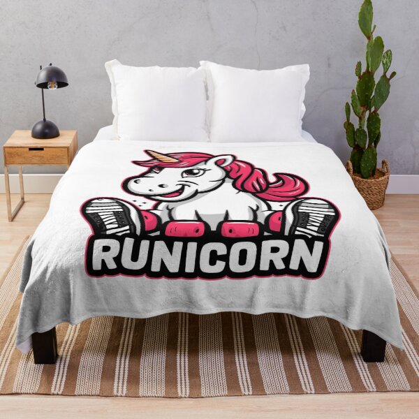 Item preview, Cute Unicorn with Pink Hair and Oversized Running Shoes - "Runicorn" Design designed and sold by BNCH44.