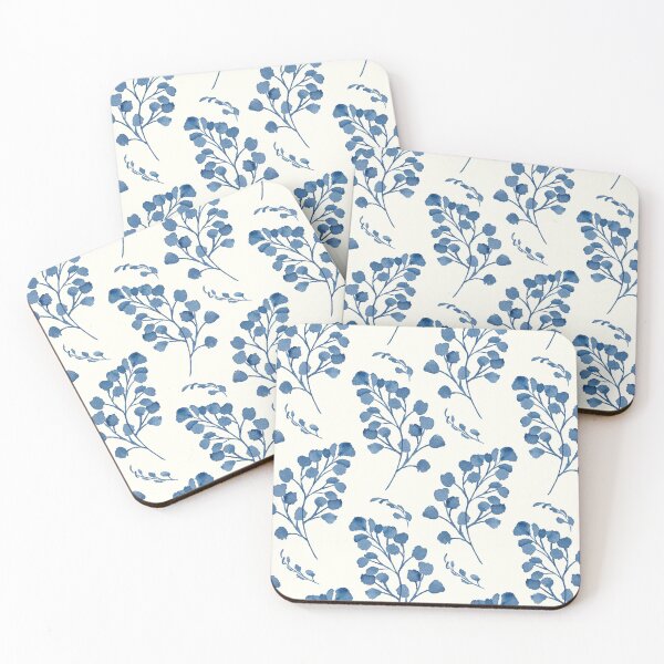 Item preview, Blue Maidenhair Ferns on Ivory designed and sold by JocelynBateson.