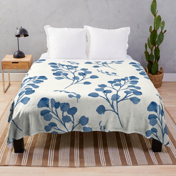 Item preview, Blue Maidenhair Ferns on Ivory designed and sold by JocelynBateson.