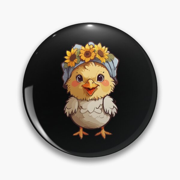 Item preview,  Chick  Sunflower, Floral Chicken Farm, Hen Mom Dad Owner, Farm Girl designed and sold by Peculiarts.
