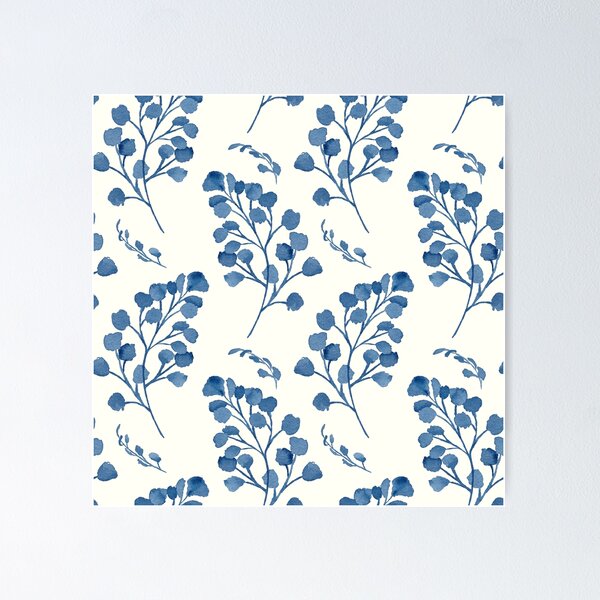 Item preview, Blue Maidenhair Ferns on Ivory designed and sold by JocelynBateson.