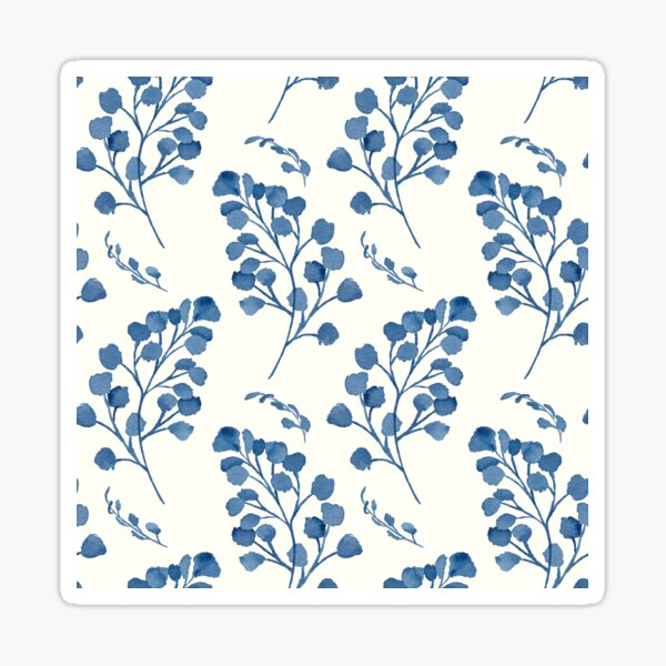 Item preview, Blue Maidenhair Ferns on Ivory designed and sold by JocelynBateson.