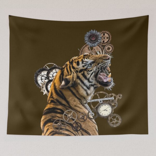 Item preview, steampunk tiger designed and sold by TheSadInsect.