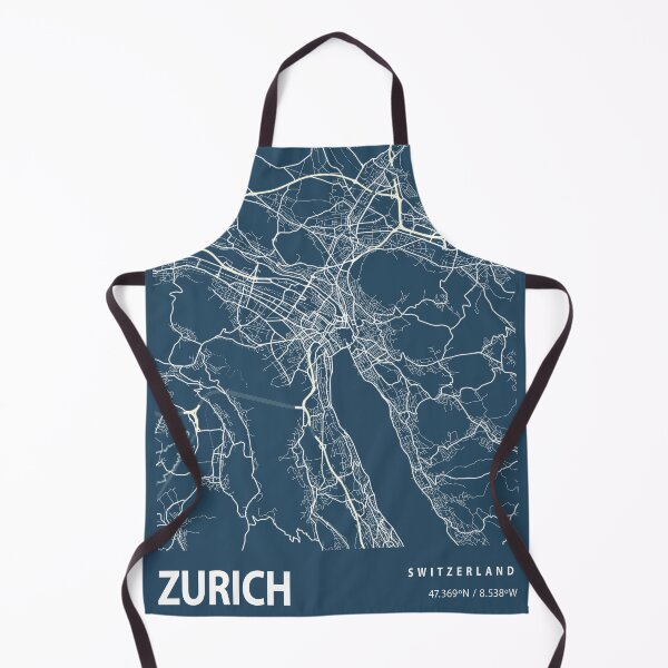 Item preview, Zurich Blueprint City Map designed and sold by Peek-Designs.