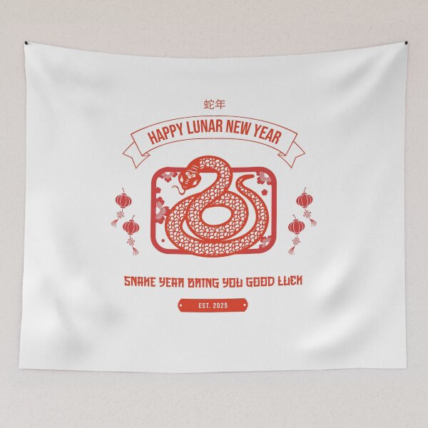 Item preview, Happy Lunar New Year Snake Year Chinese Paper Cutting designed and sold by GraTEEtude.