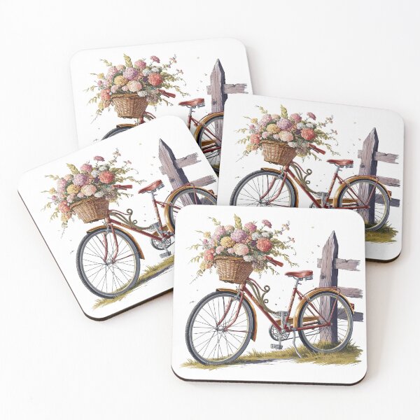 Item preview, Vintage Bicycle with Flower Basket  designed and sold by behnay.