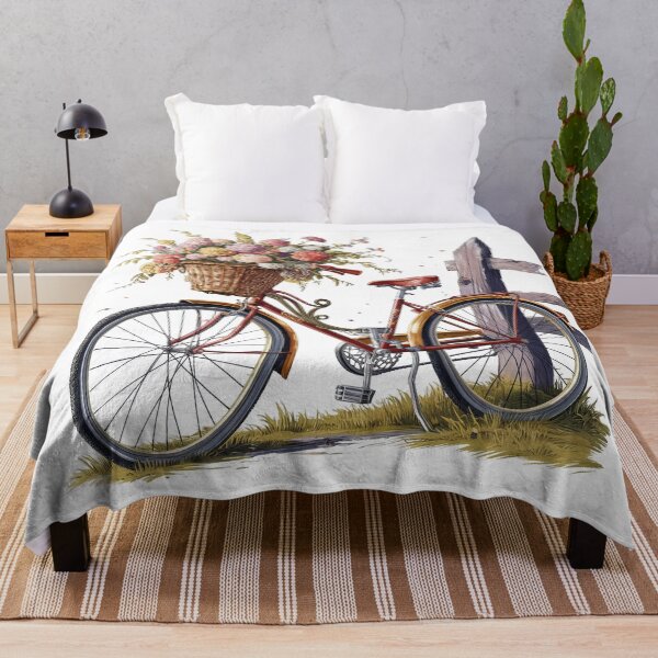 Item preview, Vintage Bicycle with Flower Basket designed and sold by behnay.