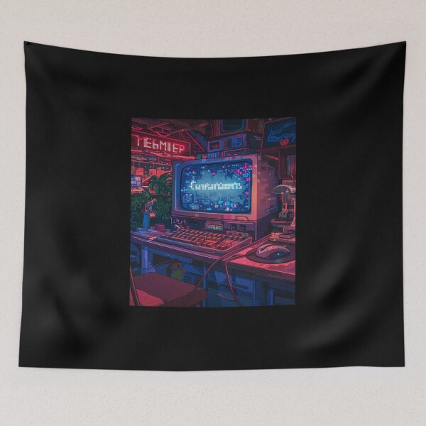 Item preview, Neon Nostalgia Retro Tech Workspace designed and sold by WaldoCrock6652.