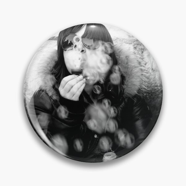 Item preview, Black and white photography bubble blower portrait designed and sold by Carré Comme Orange.