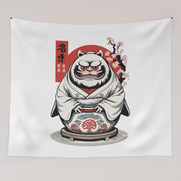 Item preview, Japanese Daruma Aesthetic Yokai Vintage designed and sold by LuminOrb.