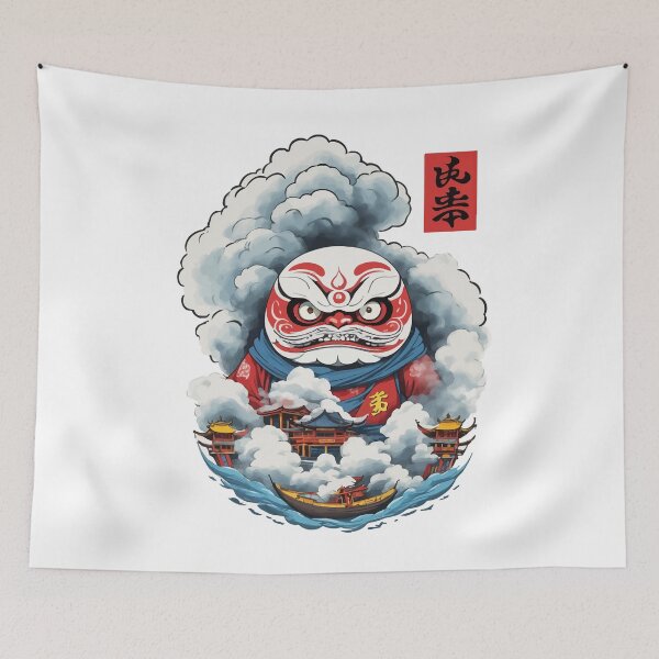 Item preview, Japanese Daruma Aesthetic Yokai Design designed and sold by LuminOrb.