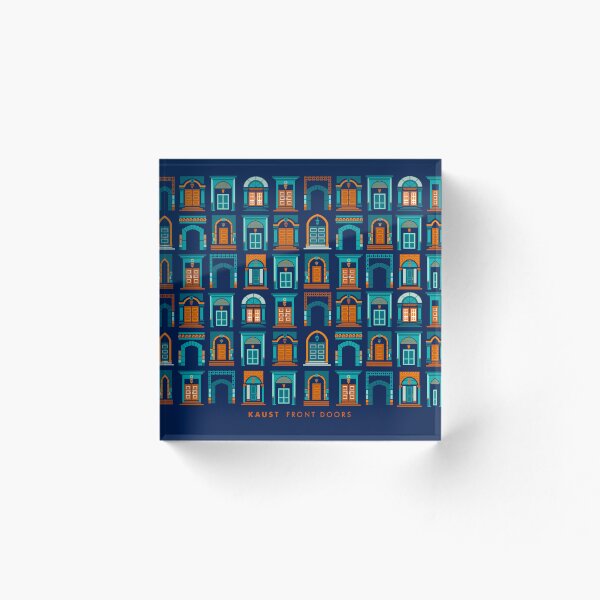 Artikelvorschau, KAUST Haustüren Wanduhr entworfen und verkauft von CreatEVEdesign.