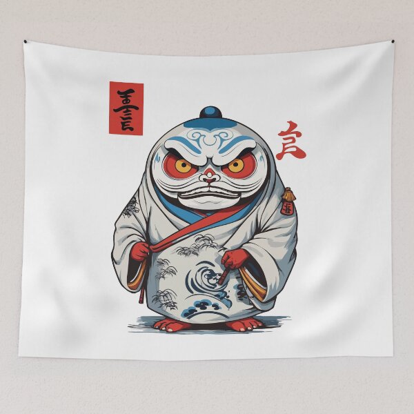 Item preview, Japanese Daruma Aesthetic Yokai Vintage designed and sold by LuminOrb.