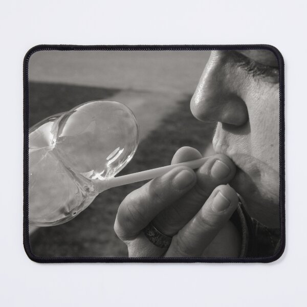 Item preview, Black and white photography bubble blower portrait designed and sold by Carré Comme Orange.