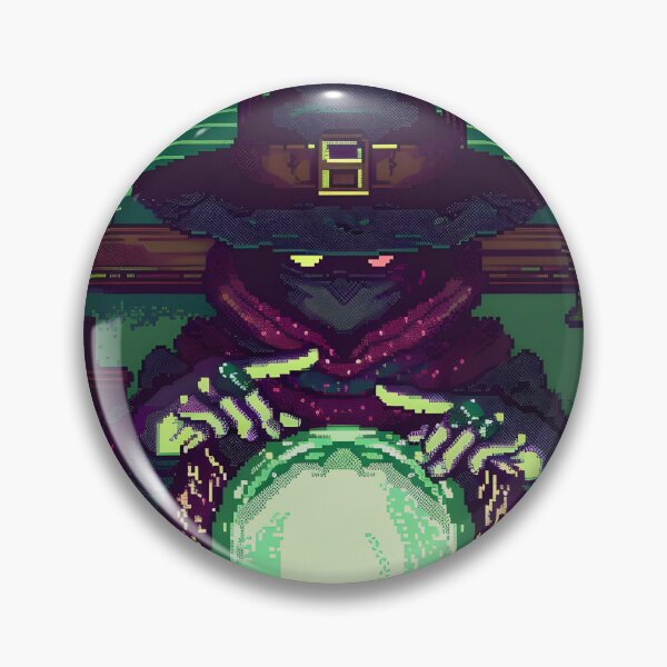 Item preview, A witch reading fortunes with a glass ball PIXEL ART designed and sold by HappyStickBike.