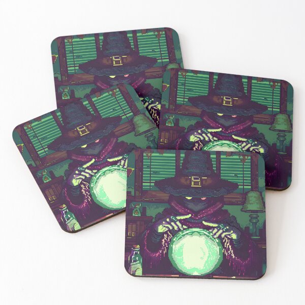Item preview, A witch reading fortunes with a glass ball PIXEL ART designed and sold by HappyStickBike.