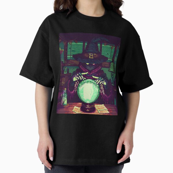 Item preview, A witch reading fortunes with a glass ball PIXEL ART designed and sold by HappyStickBike.