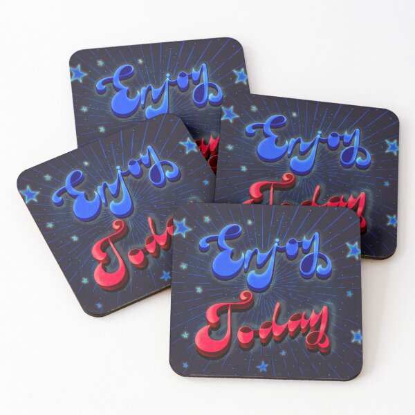 Item preview, Retro 70s Enjoy Today Quote designed and sold by BeUniqueByRomy.