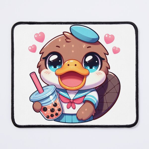 Item preview, Cute Platypus with Bubble Tea designed and sold by Politoperz.