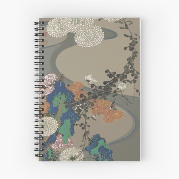 Item preview, Chrysanthemums by a stream with rocks by Ito Jakuchu - Professional Enhanced Rejuvenated version designed and sold by EmeraldeaArt.