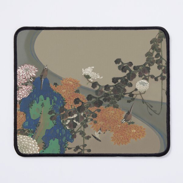 Item preview, Chrysanthemums by a stream with rocks by Ito Jakuchu - Professional Enhanced Rejuvenated version designed and sold by EmeraldeaArt.