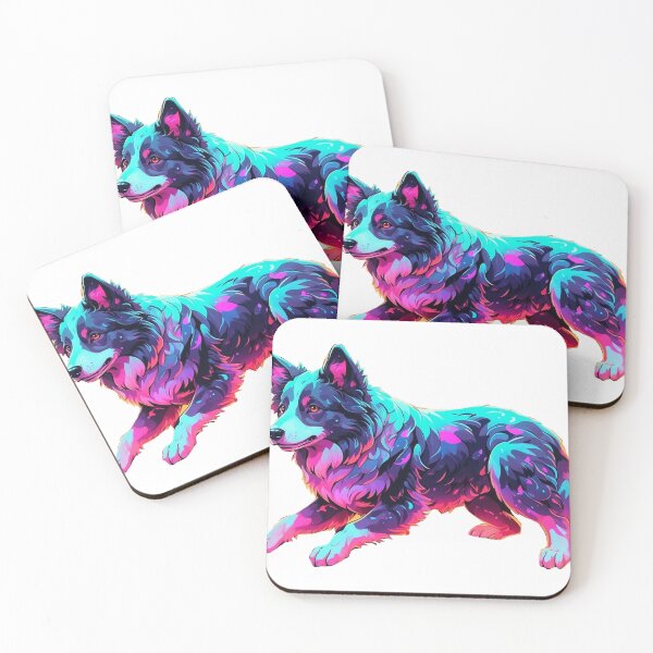 Aperçu de l'œuvre Border Collie ludique créée et vendue par LevCreates.