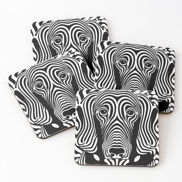 Item preview, Optic Dogs: Abstract Dachshound Line Art Design designed and sold by DaisyDogDesign.