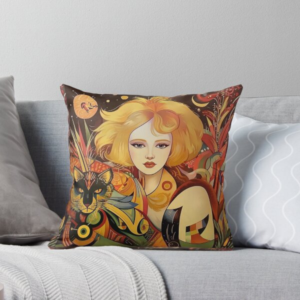 Item preview, Beautiful girl with a cat. designed and sold by Natalia-Vlad.