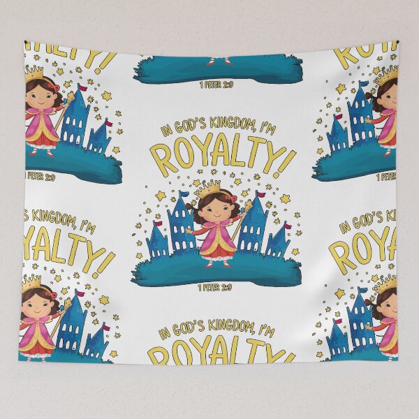 Item preview, Divine Royalty: Enchanting Princess Illustration 1 Peter 2:9 | Christian Kids Art | HahaHandlesHub designed and sold by HahaHandlesHub.