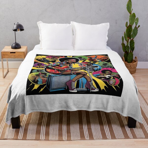 Item preview, Black woman with electric guitar singing designed and sold by Design Shop.