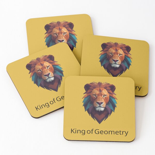Item preview, Geometric Majesty The Bold Presence of a Lion designed and sold by ArtComixHaven.