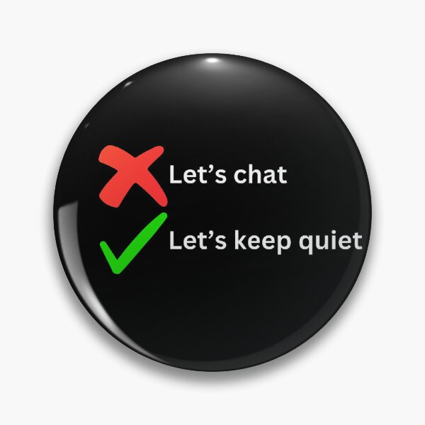Item preview, Let's keep quiet designed and sold by Word Market.
