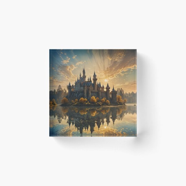 Aperçu de l'œuvre Paysage lacustre du château de conte de fées 01 créée et vendue par REALDesign-Shop.