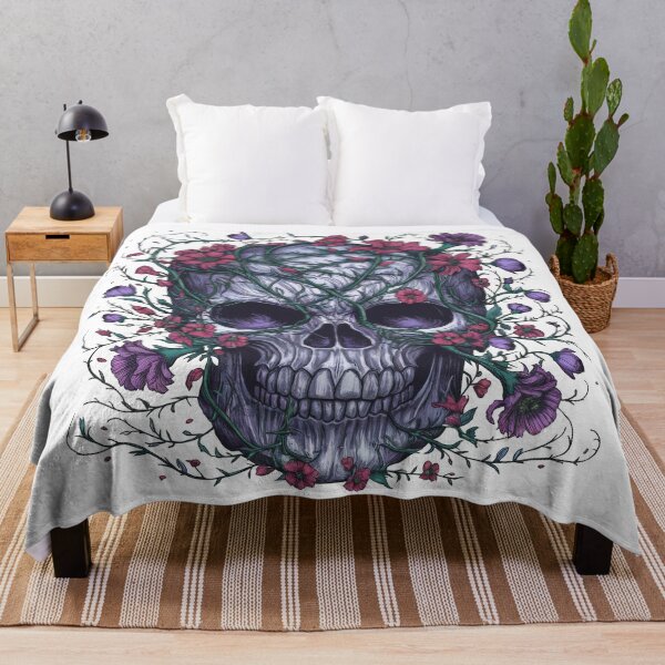 Item preview, Floral Skull and Vines Gothic Art designed and sold by behnay.