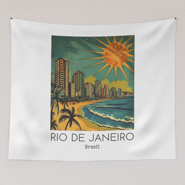Item preview, A Vintage Travel Illustration of Rio de Janeiro - Brazil designed and sold by GoodOldVintage.