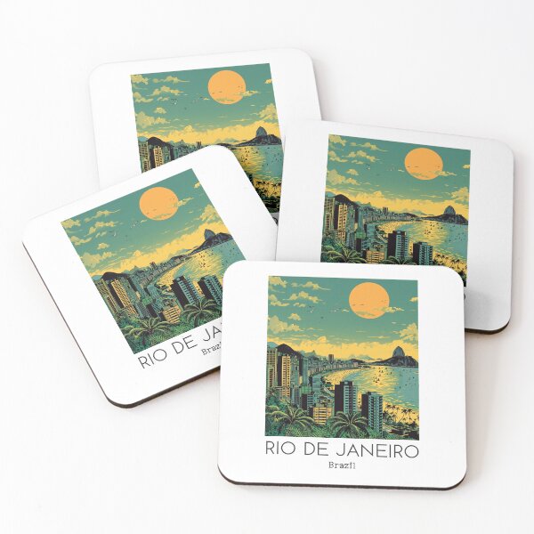 Item preview, A Vintage Travel Illustration of Rio de Janeiro - Brazil designed and sold by GoodOldVintage.