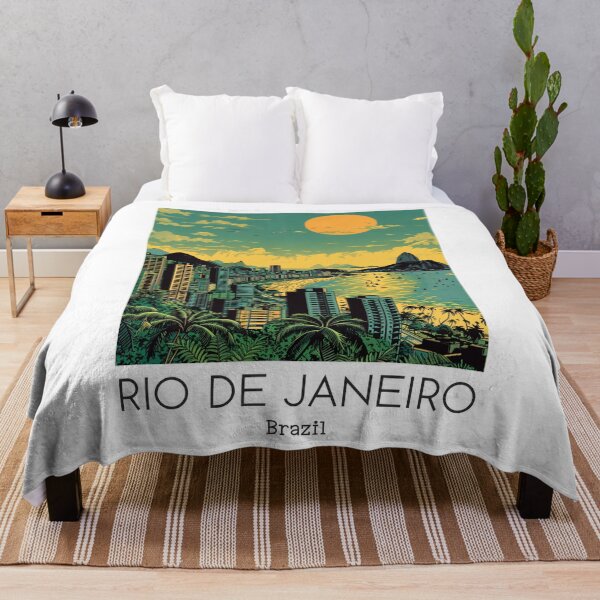 Item preview, A Vintage Travel Illustration of Rio de Janeiro - Brazil designed and sold by GoodOldVintage.
