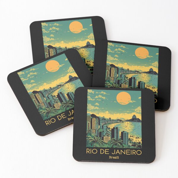 Item preview, A Vintage Travel Illustration of Rio de Janeiro - Brazil designed and sold by GoodOldVintage.