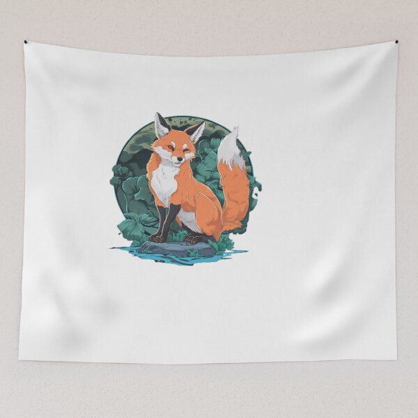 Item preview, Japanese Fox Kitsune designed and sold by Yana Grech.