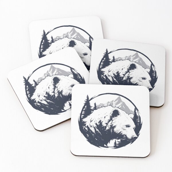 Item preview, Silhouette black and white bear // Aesthetic bear // bear Portrait // yin yang designed and sold by SMARTKIT  DESIGNAGENCY.