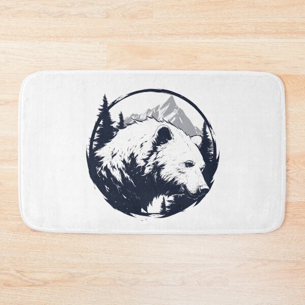 Item preview, Silhouette black and white bear // Aesthetic bear // bear Portrait // yin yang designed and sold by SMARTKIT  DESIGNAGENCY.