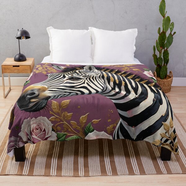Item preview, Zebra & Roses In A Mauve Background With Acrylic  designed and sold by DesignsByPrnces.