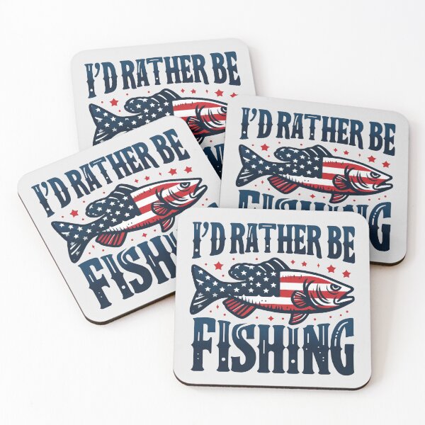 Item preview, I'd Rather Be Fishing Funny, American Flag designed and sold by Lollipoppastel.