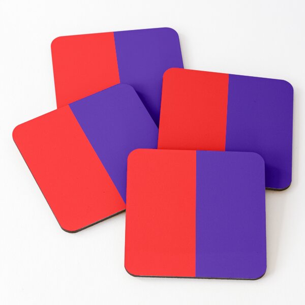 Item preview, Red Blue Two Tone Color Split designed and sold by PatternTitan.
