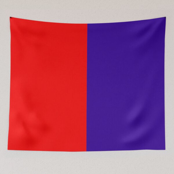 Item preview, Red Blue Two Tone Color Split designed and sold by PatternTitan.