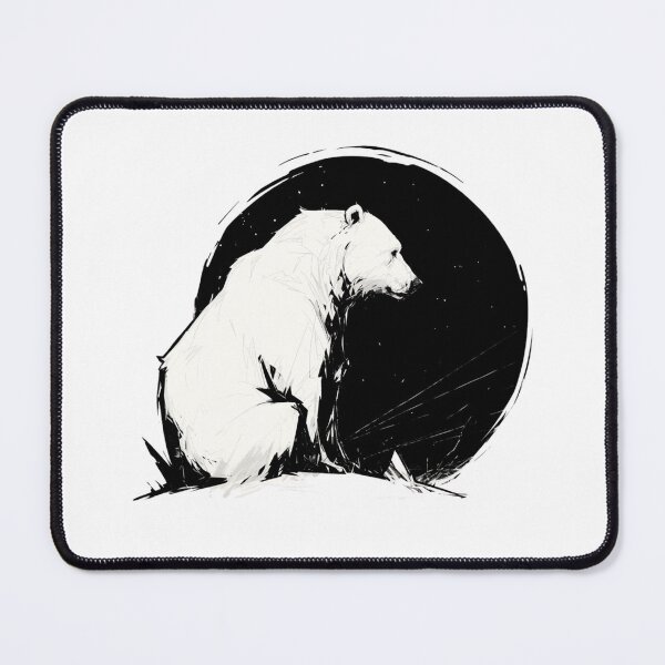 Item preview, Silhouette black and white bear // Aesthetic bear // bear Portrait // yin yang designed and sold by SMARTKIT  DESIGNAGENCY.