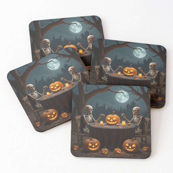 Item preview, Moonlit Macabre Skeletons Enchanted Halloween Meeting designed and sold by EnchantedVista.